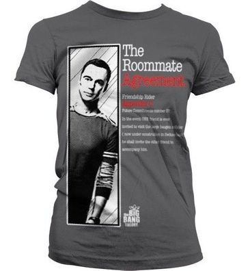 The Big Bang Theory The Roommate Agreement Girly Tee Damen T-Shirt Dark-Grey