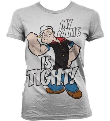 Popeye Game Is Tight Girly T-Shirt Damen White