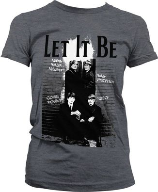 The Beatles Let It Be Girly Tee Damen T-Shirt Dark-Heather