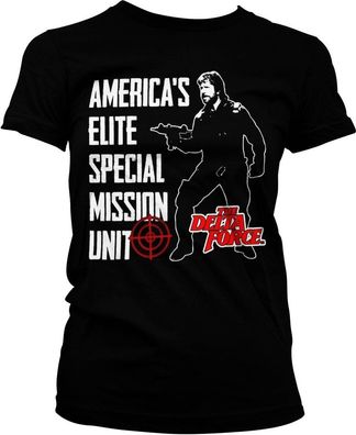 Delta Force America's Elite Special Mission Unit Girly Tee Damen T-Shirt Black