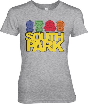 South Park Sketched Girly Tee Damen T-Shirt Heather-Grey