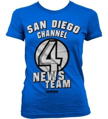 Anchorman San Diego Channel 4 Girly T-Shirt Damen Blue