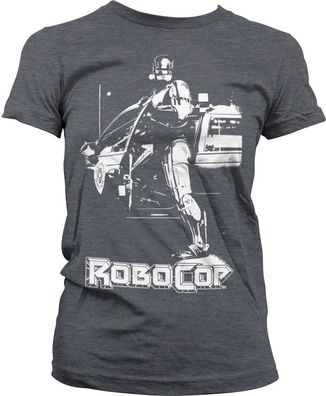 Robocop Poster Girly Tee Damen T-Shirt Dark-Heather