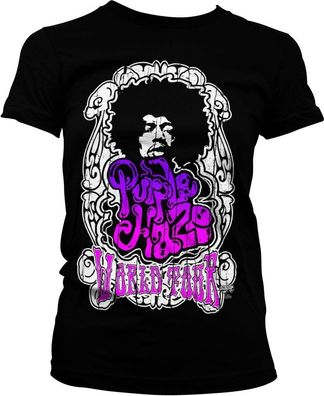 Jimi Hendrix Purple Haze World Tour Girly Tee Damen T-Shirt Black