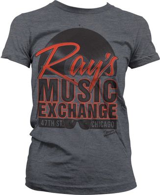 Blues Brothers Ray's Music Exchange Girly Tee Damen T-Shirt Dark-Heather
