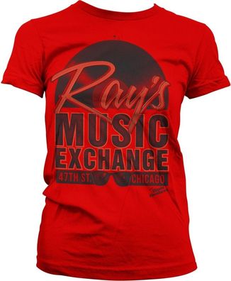 Blues Brothers Ray's Music Exchange Girly Tee Damen T-Shirt Red