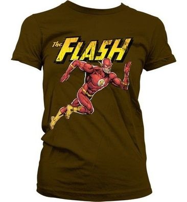 The Flash Running Girly Tee Damen T-Shirt Brown
