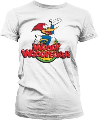 Woody Woodpecker Classic Logo Girly Tee Damen T-Shirt White