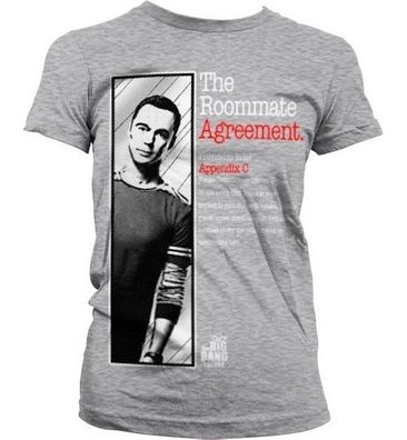 The Big Bang Theory The Roommate Agreement Girly Tee Damen T-Shirt Heather-Grey