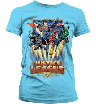 Justice League Team Up! Girly T-Shirt Damen Skyblue