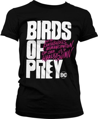 Birds Of Prey Logo Girly Tee Damen T-Shirt Black