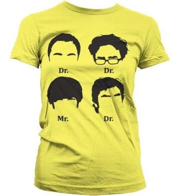 The Big Bang Theory Prefix Heads Girly T-Shirt Damen Yellow
