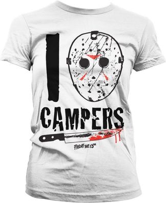 Friday the 13th I Jason Campers Girly Tee Damen T-Shirt White