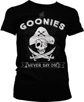 The Goonies Never Say Die Girly Tee Damen T-Shirt Black