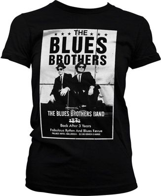 The Blues Brothers Poster Girly Tee Damen T-Shirt Black