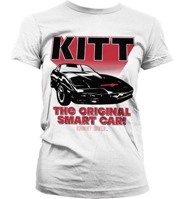 Knight Rider KITT The Original Smart Car Girly T-Shirt Damen White