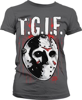 Friday The 13th T.G.I.F. Girly Tee Damen T-Shirt Dark-Grey
