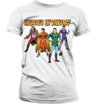 The Big Bang Theory TBBT Heroes In Theory Girly T-Shirt Damen White