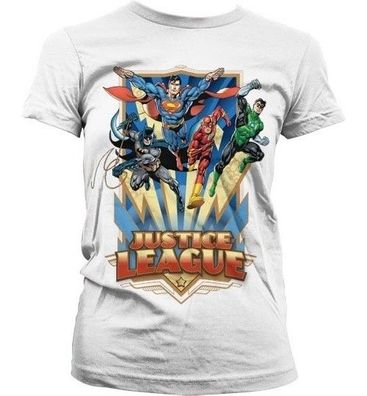 Justice League Team Up! Girly T-Shirt Damen White