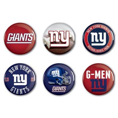 New York Giants Button 6er Pack American Football