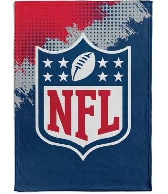 NFL Shield Flannel Decke / Throw CORNER American Football NFL Weiß-150x200cm