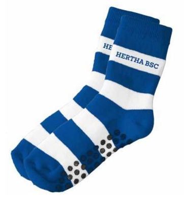 Hertha BSC Kinder Baby Socken Fussball Blau/ Weiß