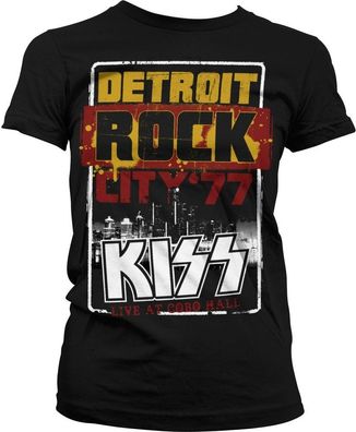 Kiss Detroit Rock City Girly Tee Damen T-Shirt Black