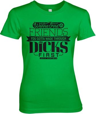 South Park Wade Through The Dicks Girly Tee Damen T-Shirt Green