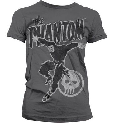 The Phantom Jump Distressed Girly T-Shirt Damen Dark-Grey