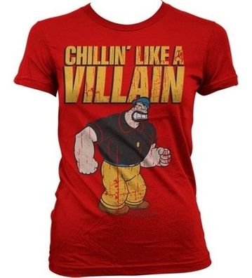 Popeye Chillin'Like A Villain Girly T-Shirt Damen Red
