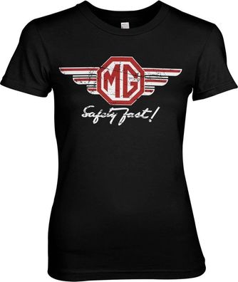 The MG Wings Girly Tee Damen T-Shirt Black