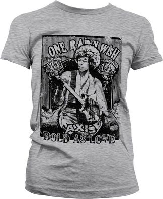 Jimi Hendrix Bold As Love Girly Tee Damen T-Shirt Heather-Grey