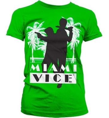 Miami Vice Silhuettes Girly T-Shirt Damen Green