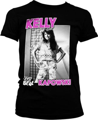 Saved By The Bell Kelly Kapowski Girly Tee Damen T-Shirt Black