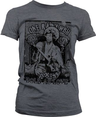 Jimi Hendrix Bold As Love Girly Tee Damen T-Shirt Dark-Heather