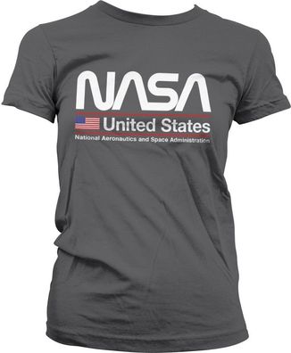 NASA United States Girly Tee Damen T-Shirt Dark-Grey