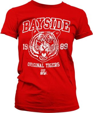 Saved By The Bell Bayside 1989 Original Tigers Girly Tee Damen T-Shirt Red