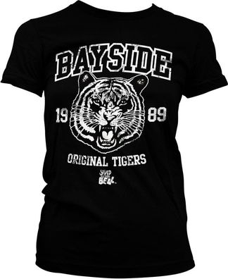 Saved By The Bell Bayside 1989 Original Tigers Girly Tee Damen T-Shirt Black