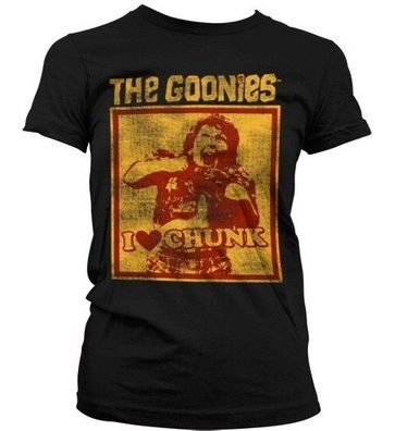 The Goonies I Love Chunk Girly T-Shirt Damen Black