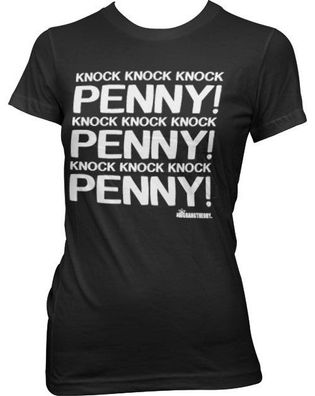 The Big Bang Theory Penny Knock Knock Knock Girly T-Shirt Damen Black