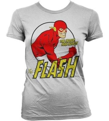 The Flash Fastest Man Alive Girly T-Shirt Damen White