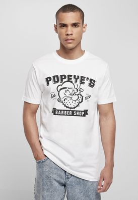 Merchcode T-Shirt Popeye Barber Shop Tee White