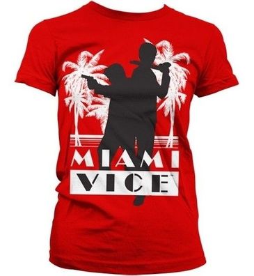 Miami Vice Silhuettes Girly T-Shirt Damen Red