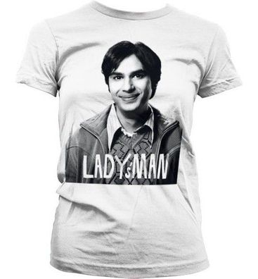 The Big Bang Theory Lady's Man Girly Tee Damen T-Shirt White
