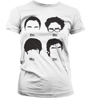 The Big Bang Theory Prefix Heads Girly T-Shirt Damen White