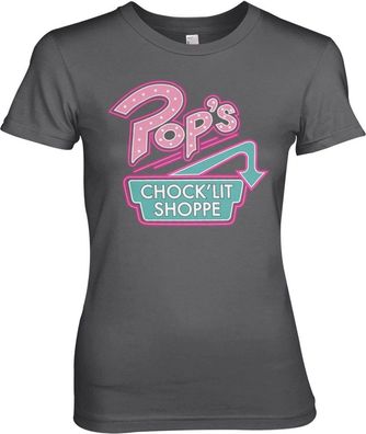 Riverdale Pop's Chock'Lit Shoppe Girly Tee Damen T-Shirt Dark-Grey