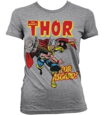 Thor For Asgard! Girly T-Shirt Damen Heather-Grey
