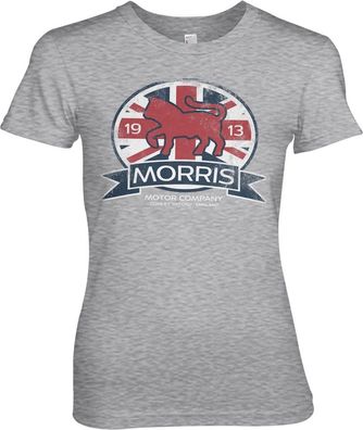 Morris Motor Co. England Girly Tee Damen T-Shirt Heather-Grey