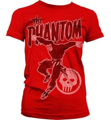 The Phantom Jump Distressed Girly T-Shirt Damen Red