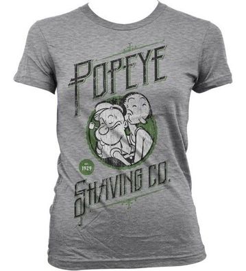Popeye's Shaving Co Girly T-Shirt Damen Heather-Grey